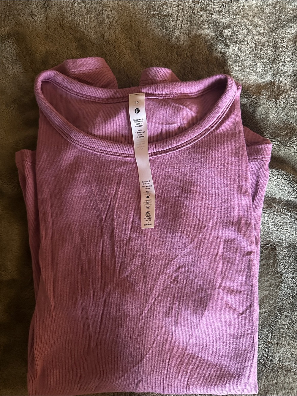 lululemon athletica hold tight long sleeve in velvet dust